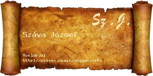Száva József névjegykártya